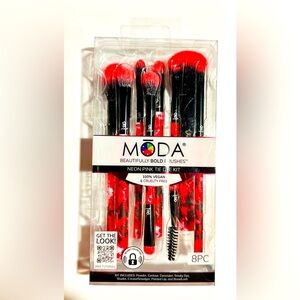 MODA Beautifully Bold Brushes Neon Pink Tye Dye Kit 8 pc 100% Vegan New in Box